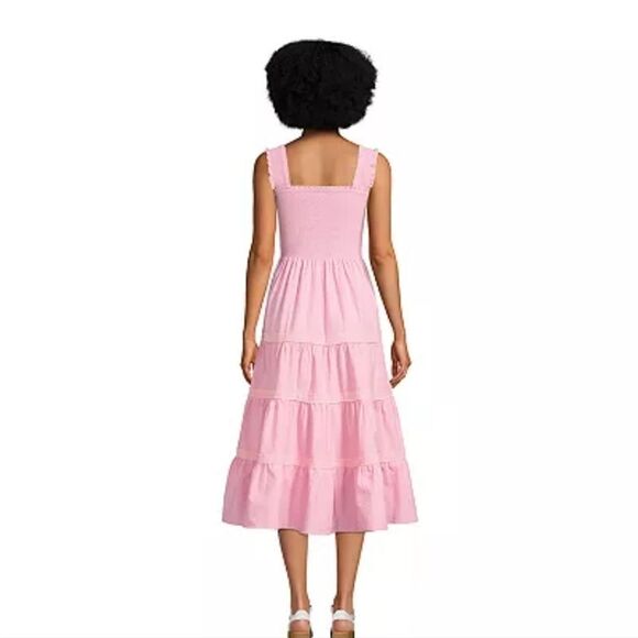 Lands End Shirred Midi Sundress - Picture 2 of 15